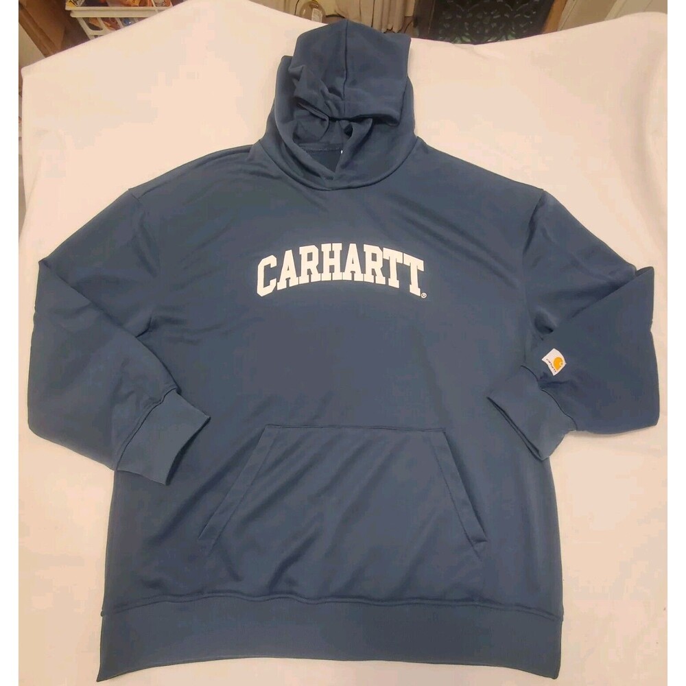 Carhartt Mens XL Hooded Sweatshirt Hoodie Blue